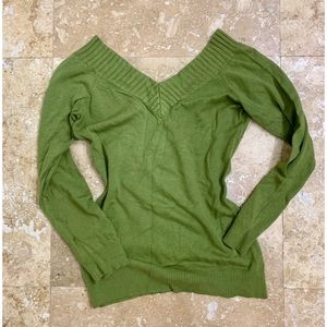 Hunter Green V Neck Sweater